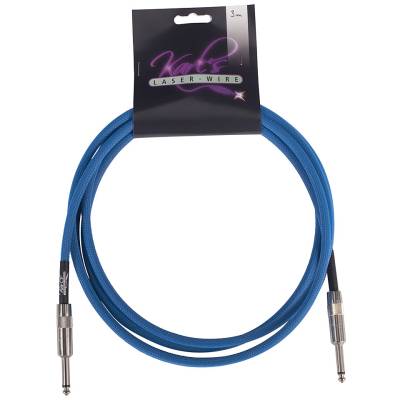 Karl's Laser-Wire 6m K/K Neon Blue Instrumentenkabel von Karl's